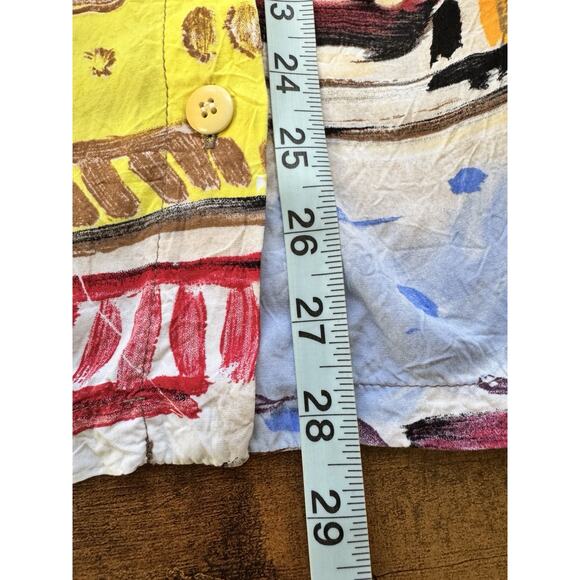 Jams World Dress Vintage Abstract City Shapes 90’s Button Front Mini Art To Wear - Picture 9 of 9